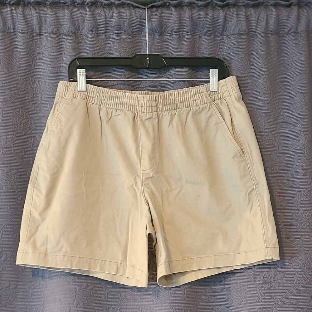 Lands' End Women's Tan Flat Front Shorts Versatile Casual Wear, 12P